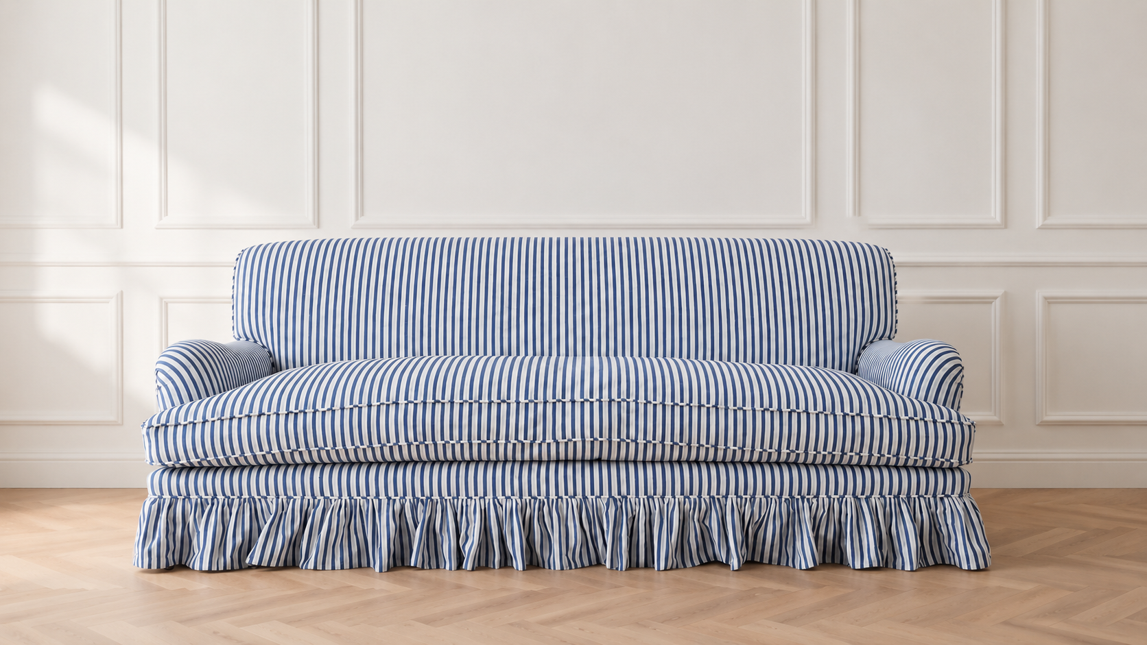 Edwidge Gathered Skirted Sofa