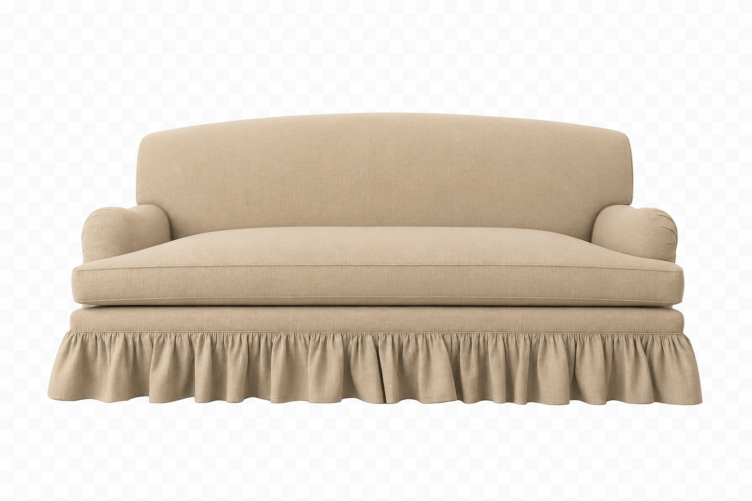 Edwidge Gathered Skirted Sofa