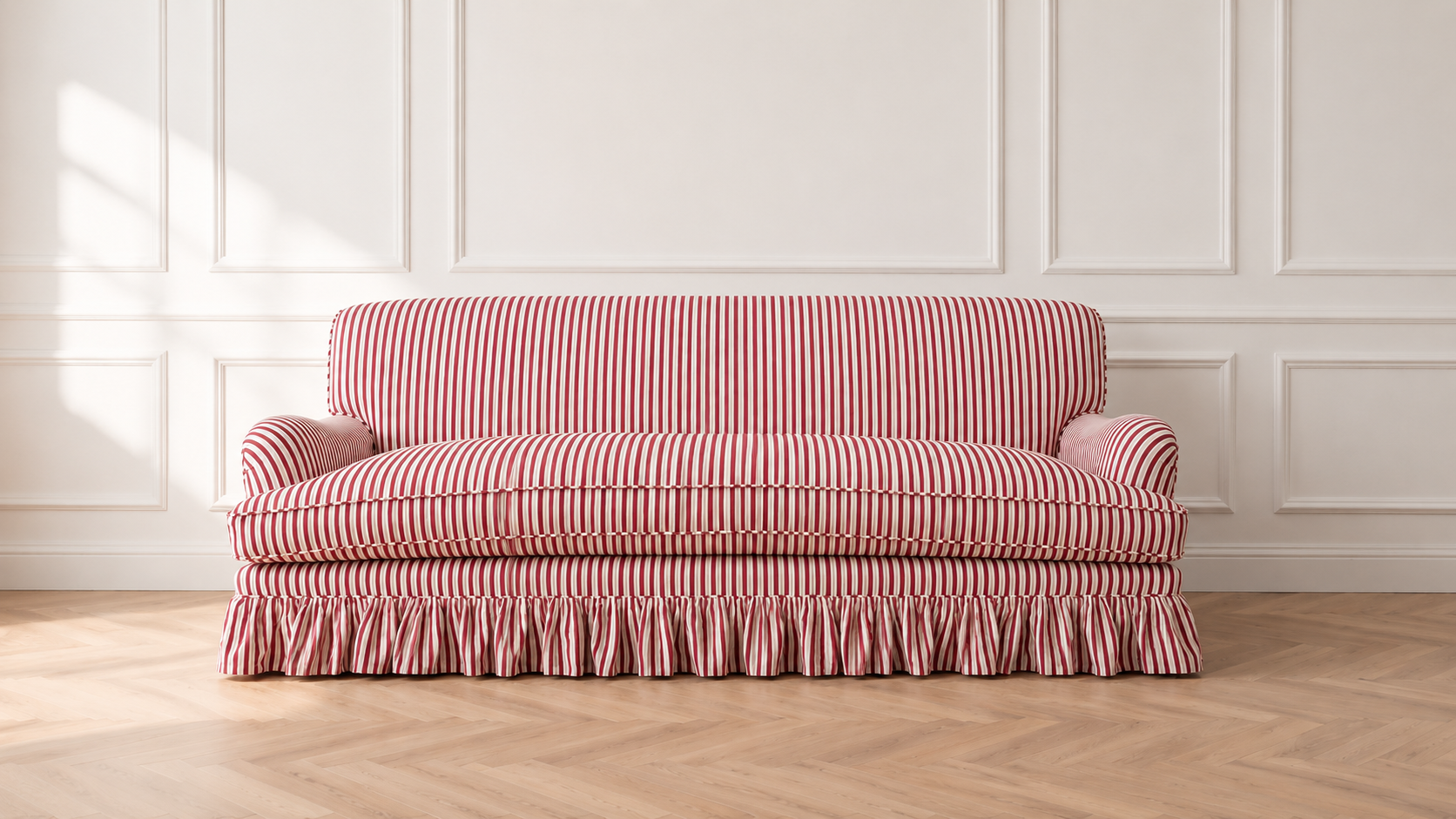 Edwidge Gathered Skirted Sofa