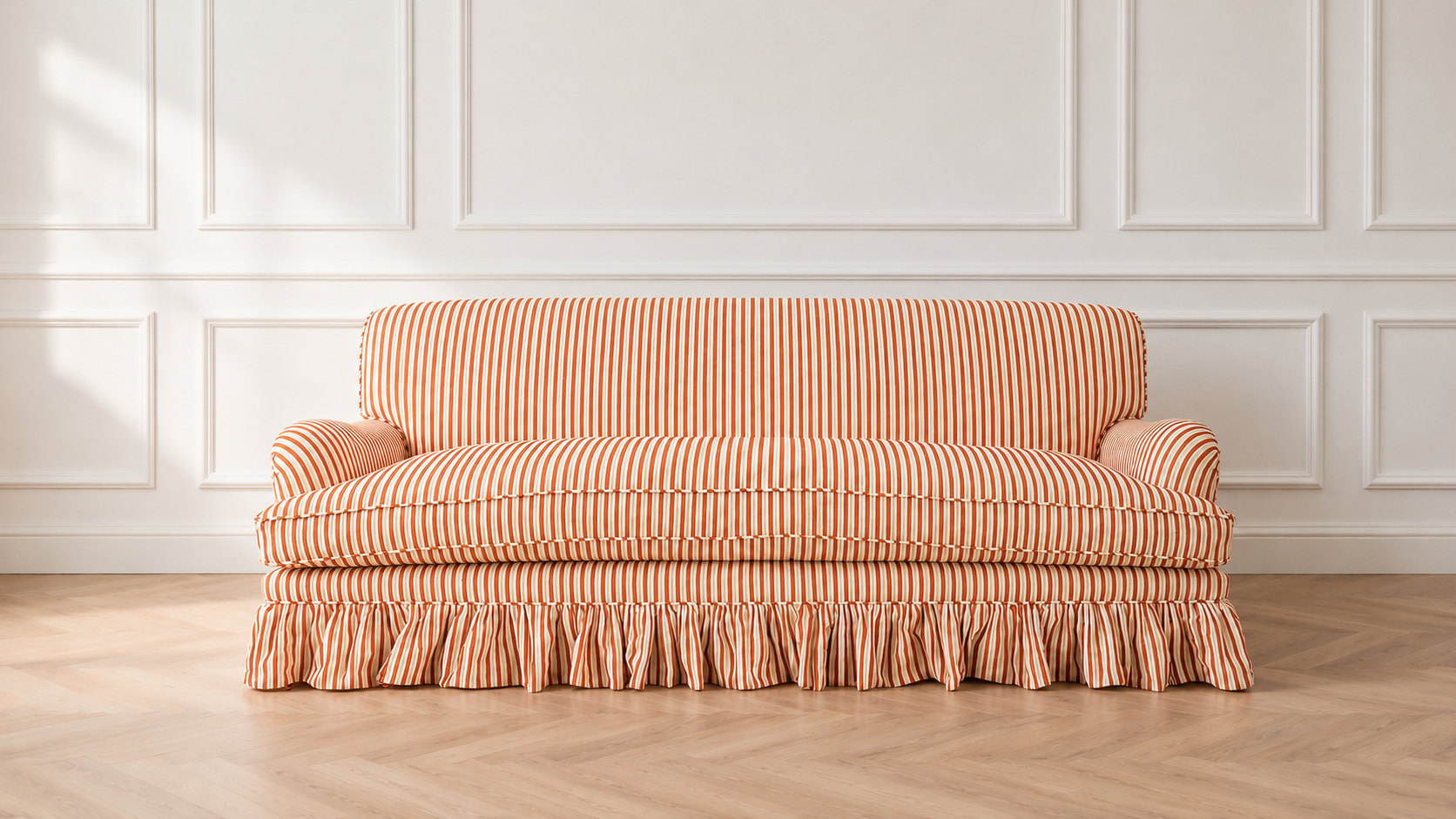 Edwidge Gathered Skirted Sofa