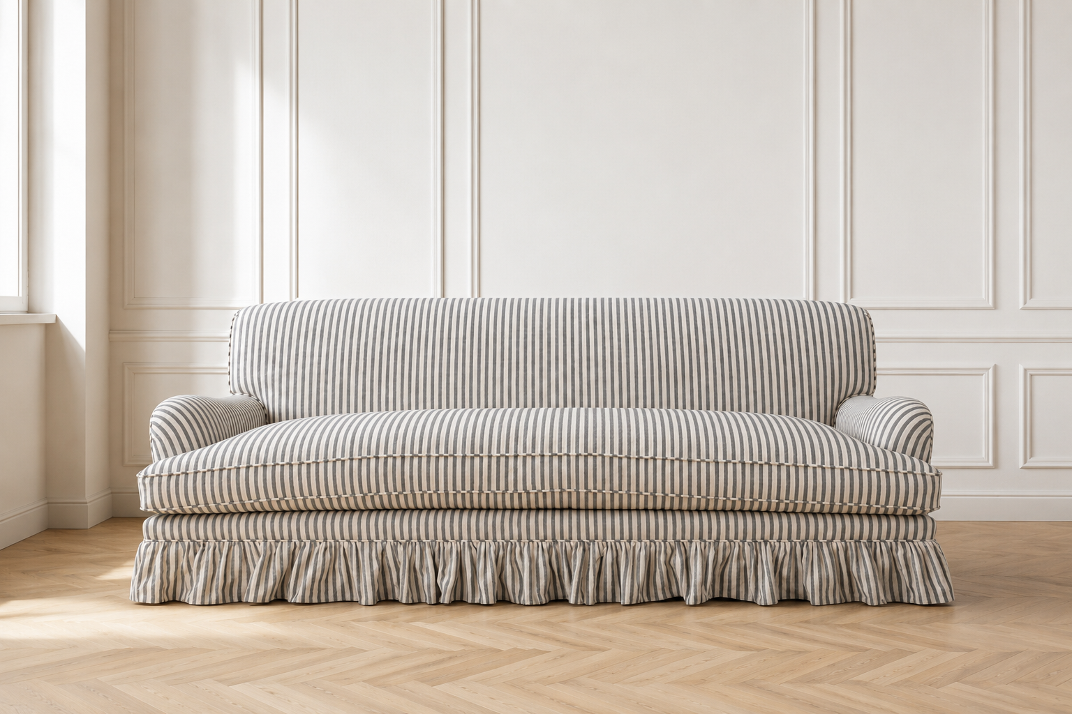 Edwidge Gathered Skirted Sofa