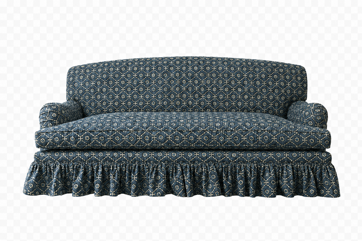 Edwidge Gathered Skirted Sofa