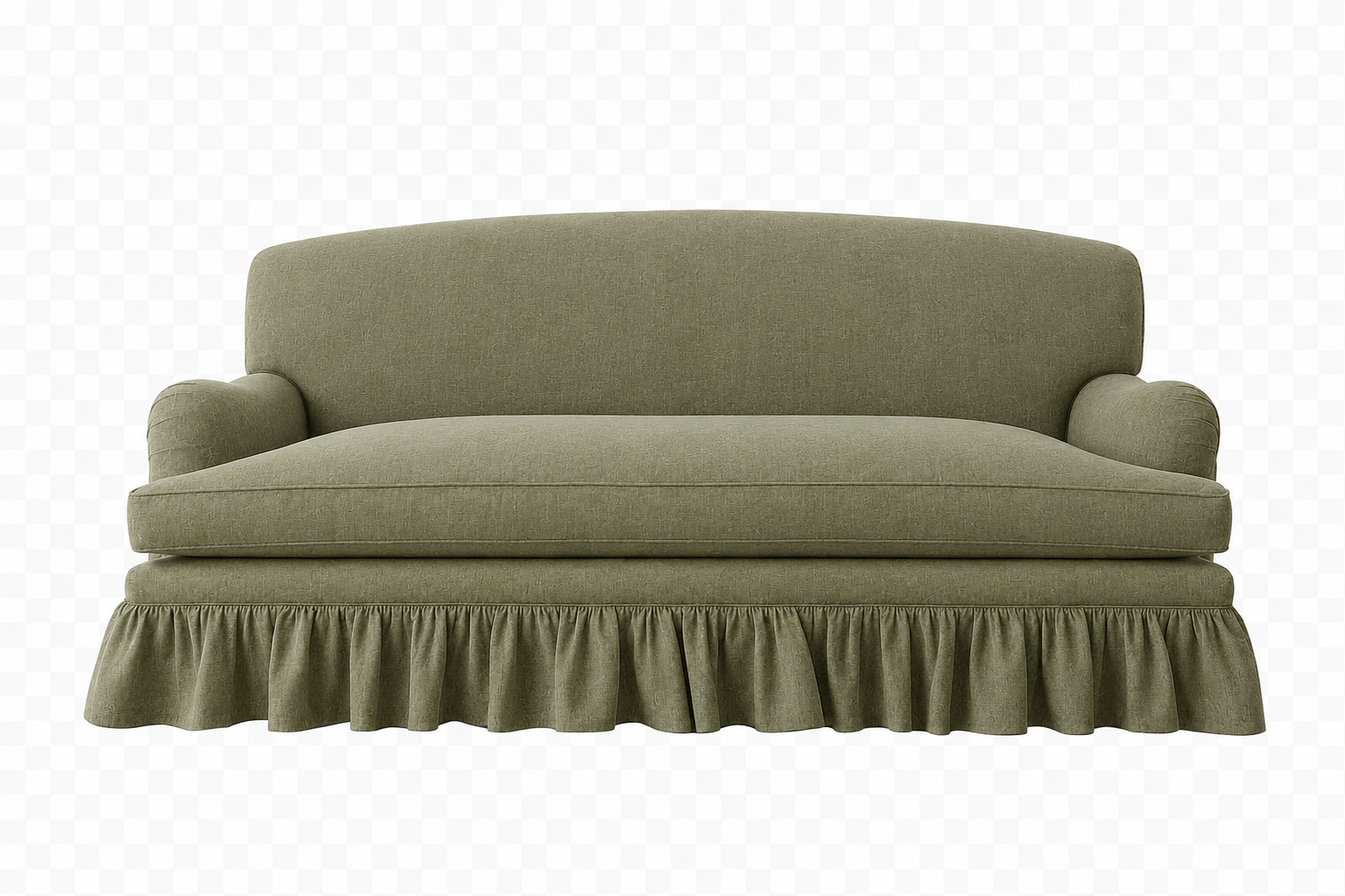Edwidge Gathered Skirted Sofa