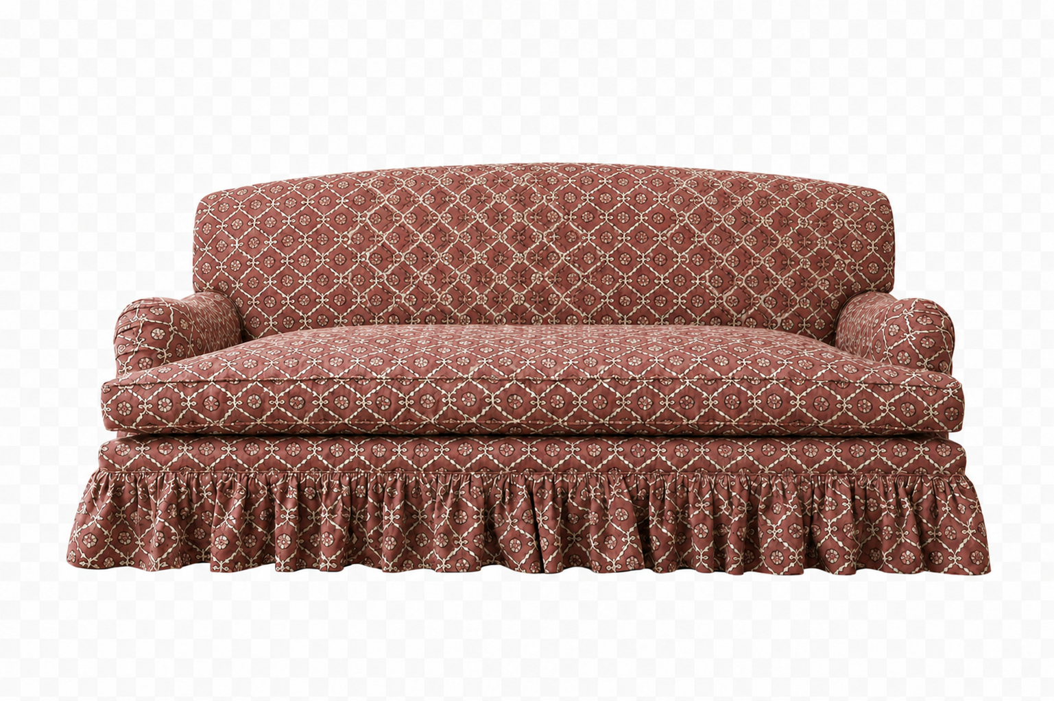 Edwidge Gathered Skirted Sofa