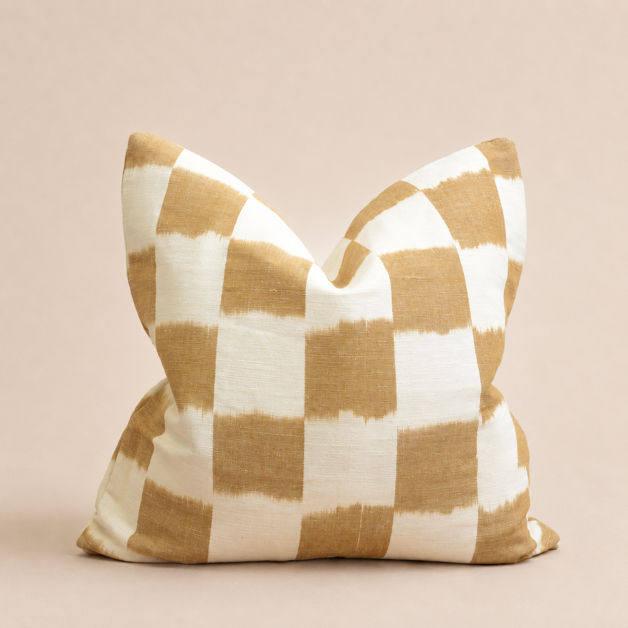 The Camel Check Cushion