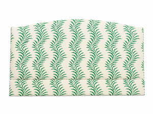 Scrolling Fern Frond – Emerald on Ivory
